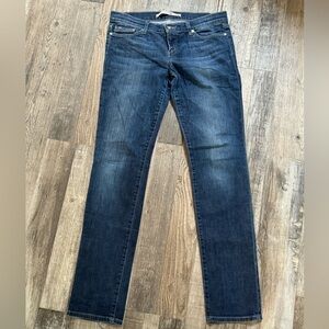 Joe’s Jeans Midrise Straight Leg Cigarette Fit Kennedy Medium Wash Blue Jeans 28